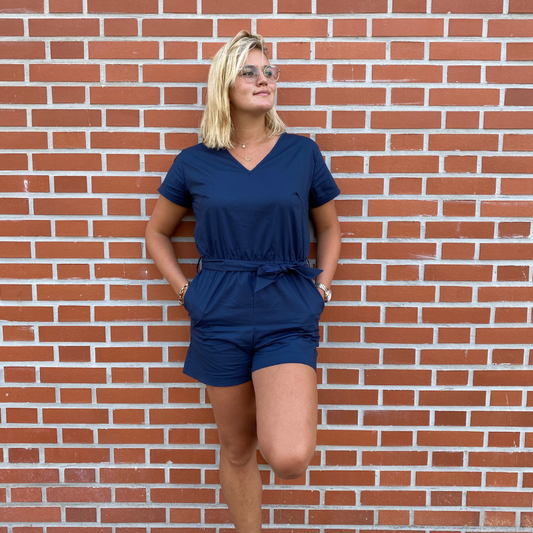 Combishort Femme Bleu Marine