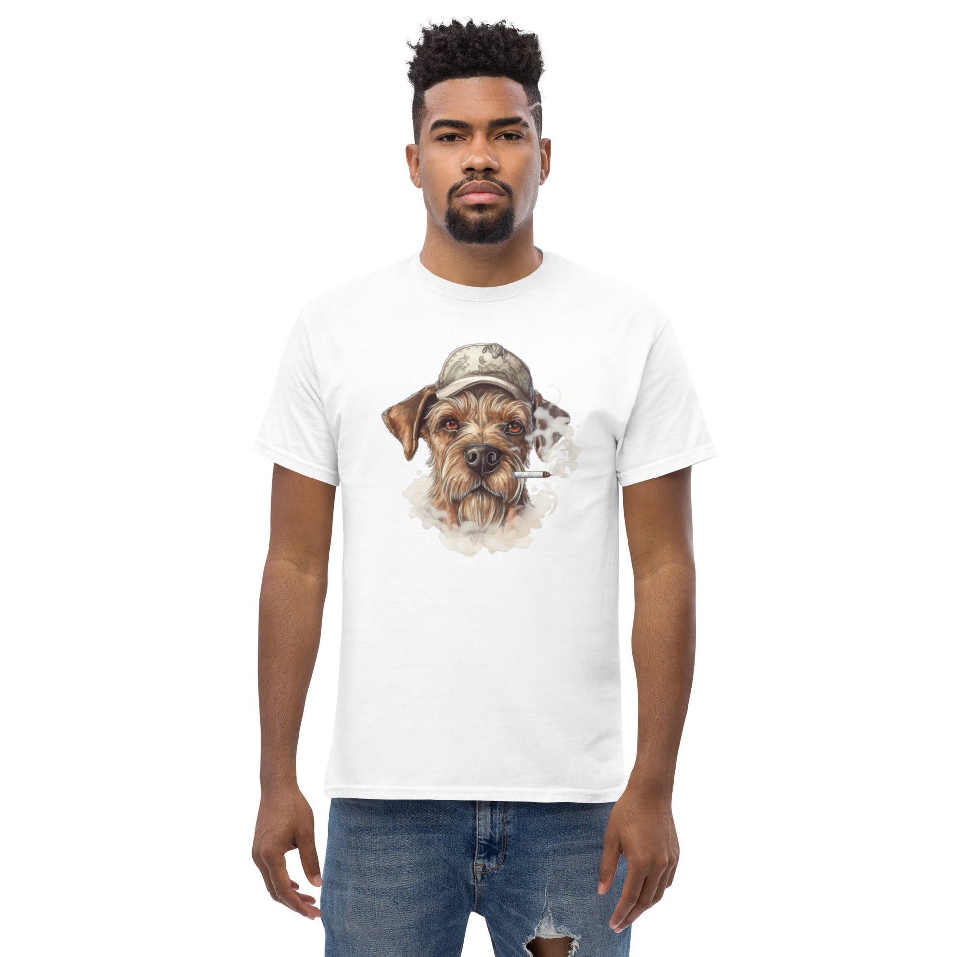 T-Shirt Chien Qui Fume