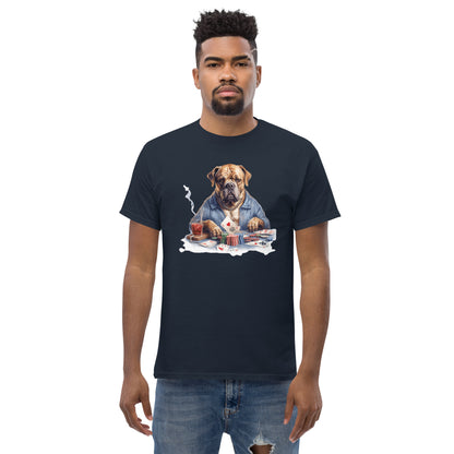 T-Shirt Chien Jouant au Poker