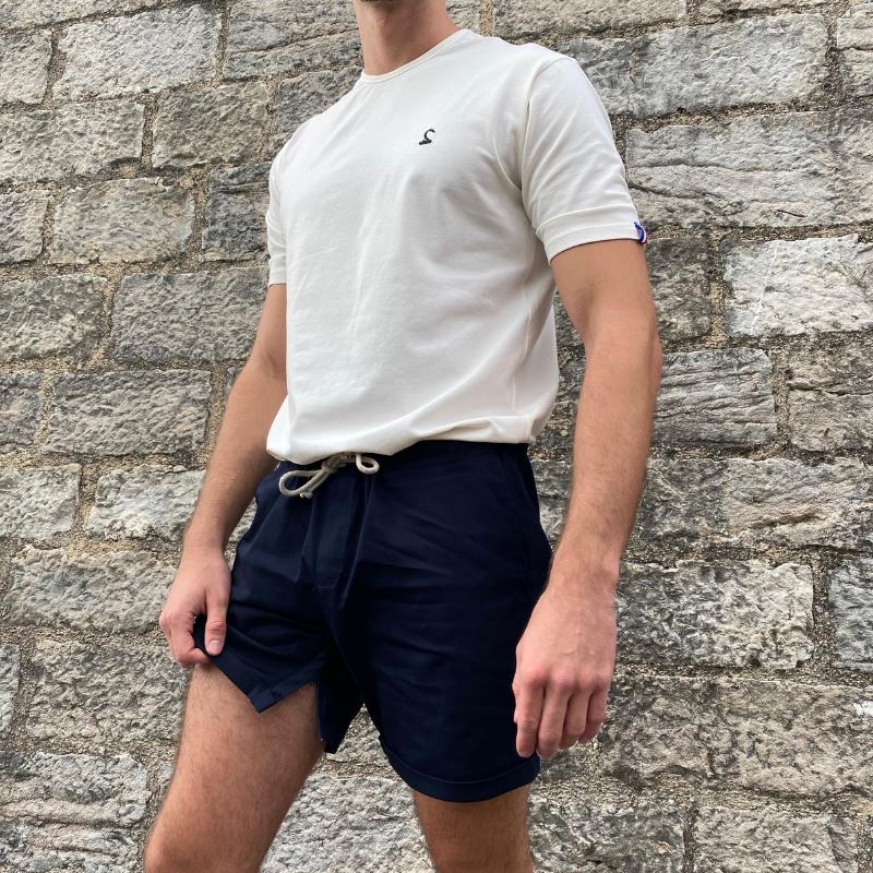 Combishort Homme Blanc Cassé