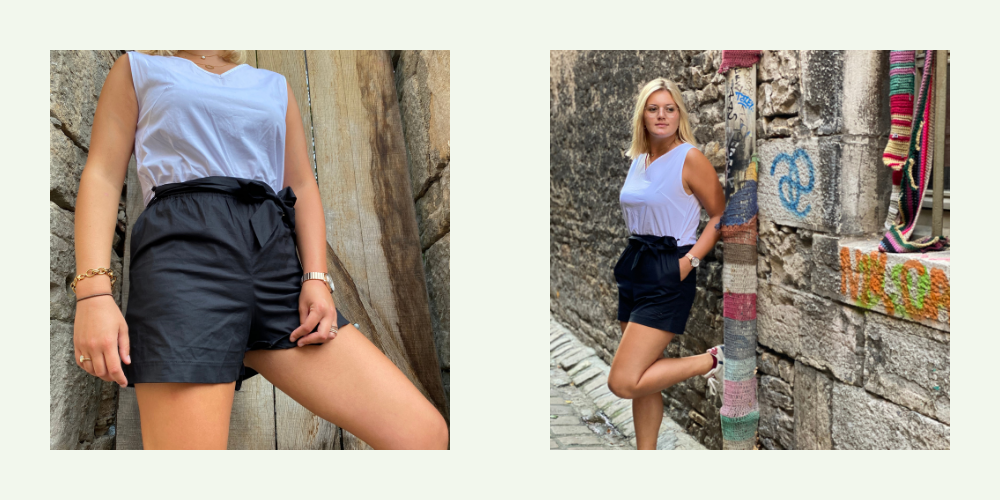 Ludis Combishort Femme Blanc Noir