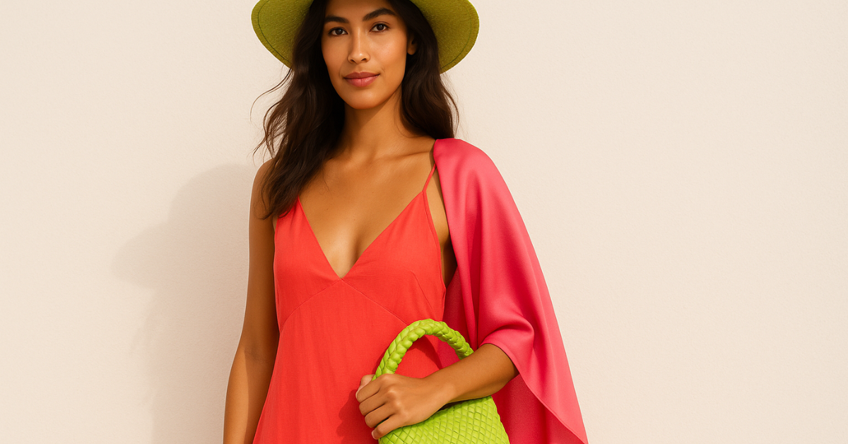 Couleurs tropicales vives illuminent l’été 2025 : corail flamboyant, rose hibiscus, vert lime en vedette