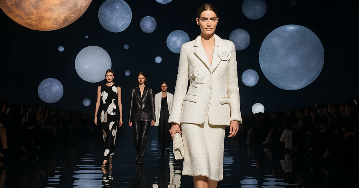 Cosmos chic : quand le spatial revisite les codes du luxe — le premier pari de Matthieu Blazy chez Chanel