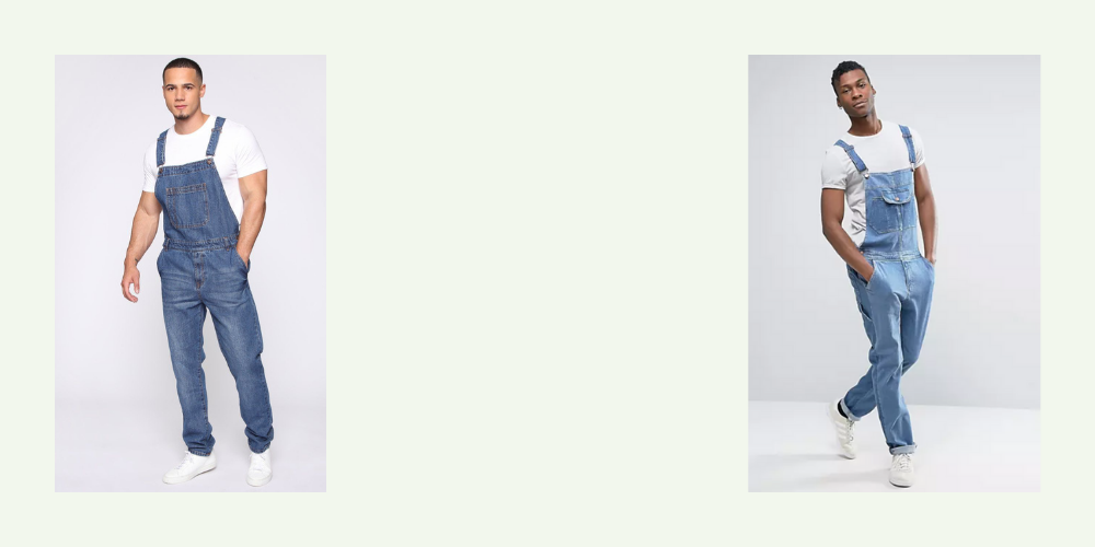 Combinaison Salopette Jean T-Shirt Blanc