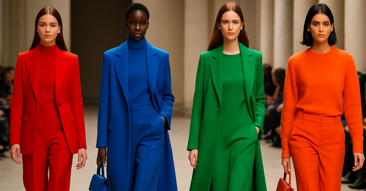 « Rouges & pops audacieux : quand la couleur devient langage — le retour en force du total look sur les podiums parisiens »
