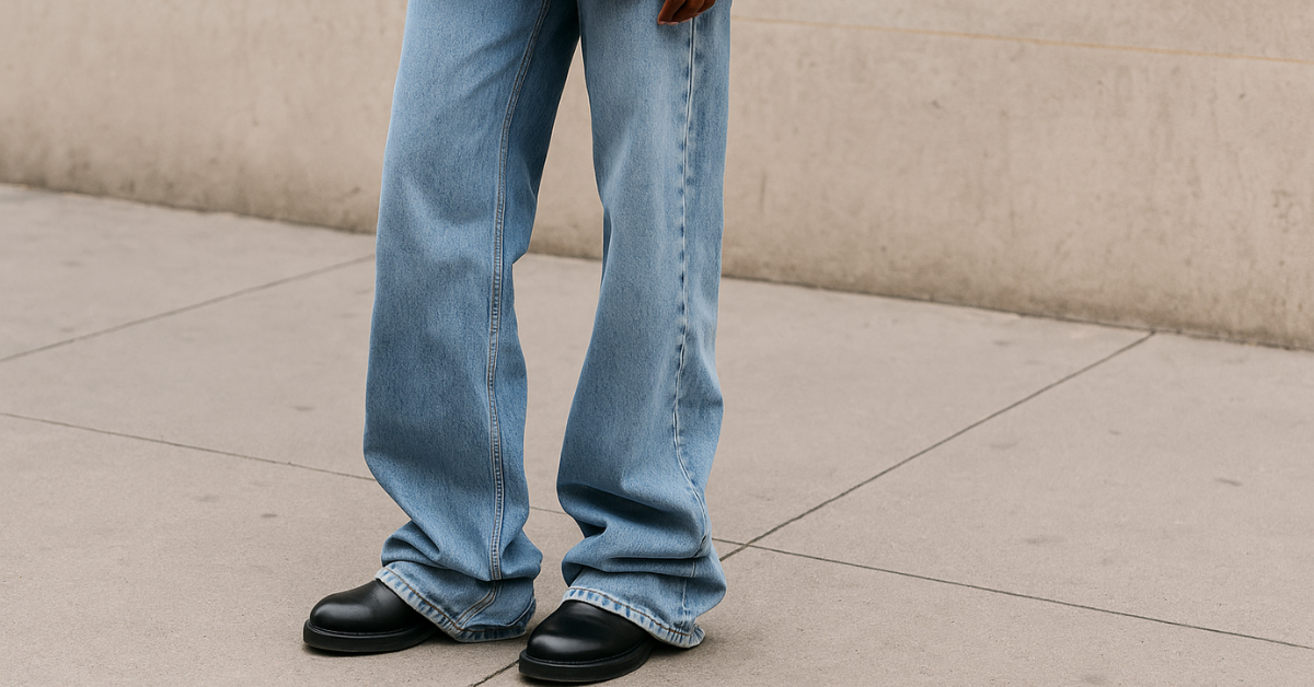 Ce jean trop long qui traîne au sol ? C’est LA coupe que les mannequins s’arrachent en août 2025