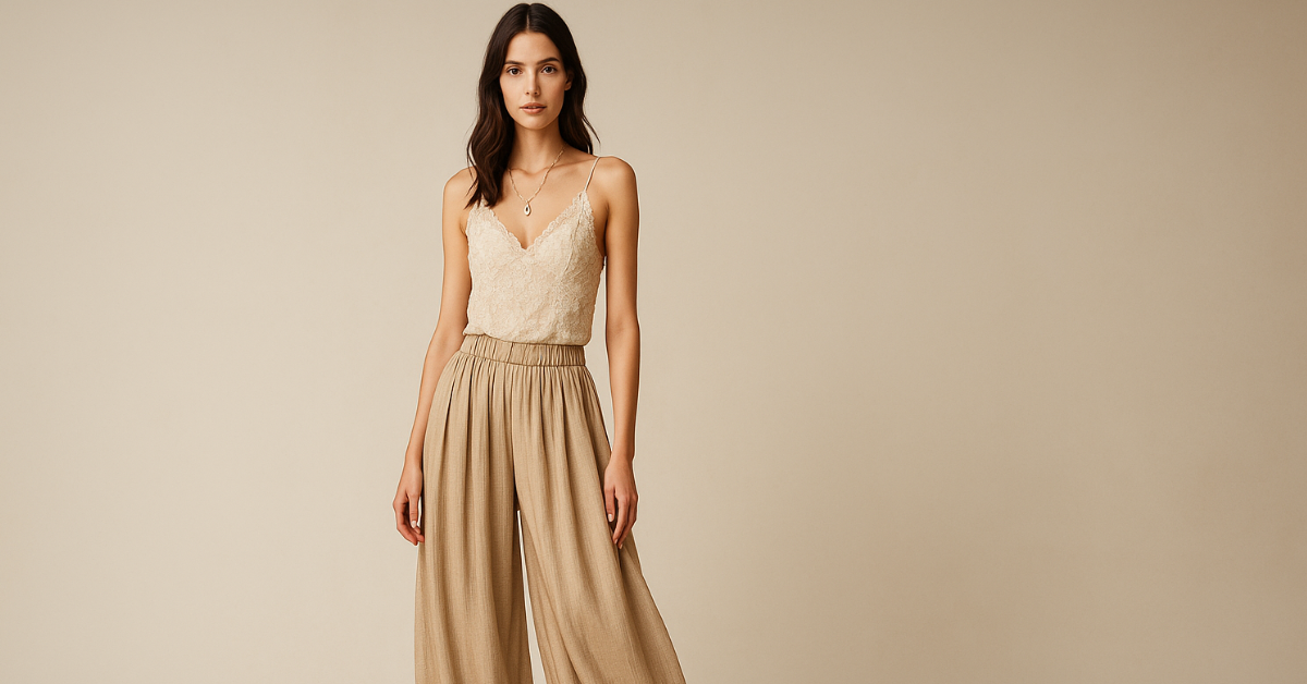 Harem pants revisités version luxe : bohème fluide à la Chloé et Alaïa