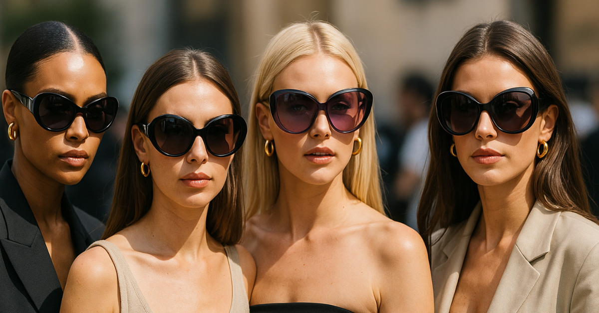 Les lunettes de soleil XXL façon insecte font leur come-back sur les podiums